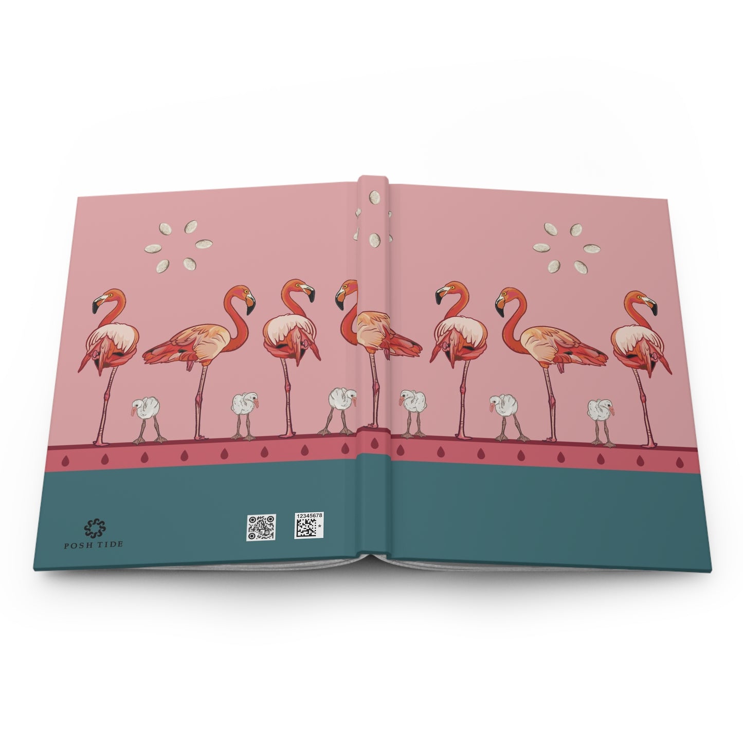 Flamingo & Baby Hardcover Journal