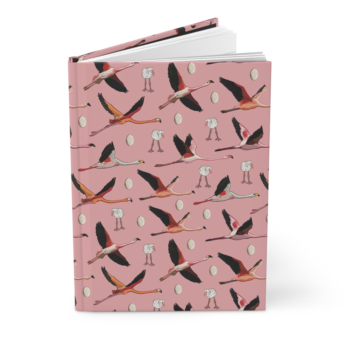 Flamingo Flying Hardcover Journal