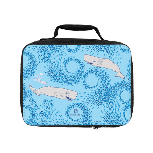 Whales Lunch Bag by Posh Tide