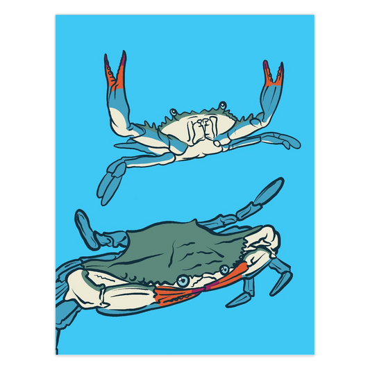 Blue Crab Folded Cards - 5 Pack