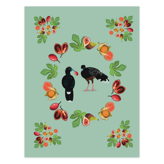 Blue-billed Curassow Pair Folded Cards - 5 Pack