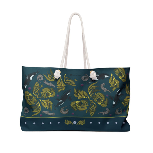 Orca Otter Urchin Kelp Weekender Tote Bag