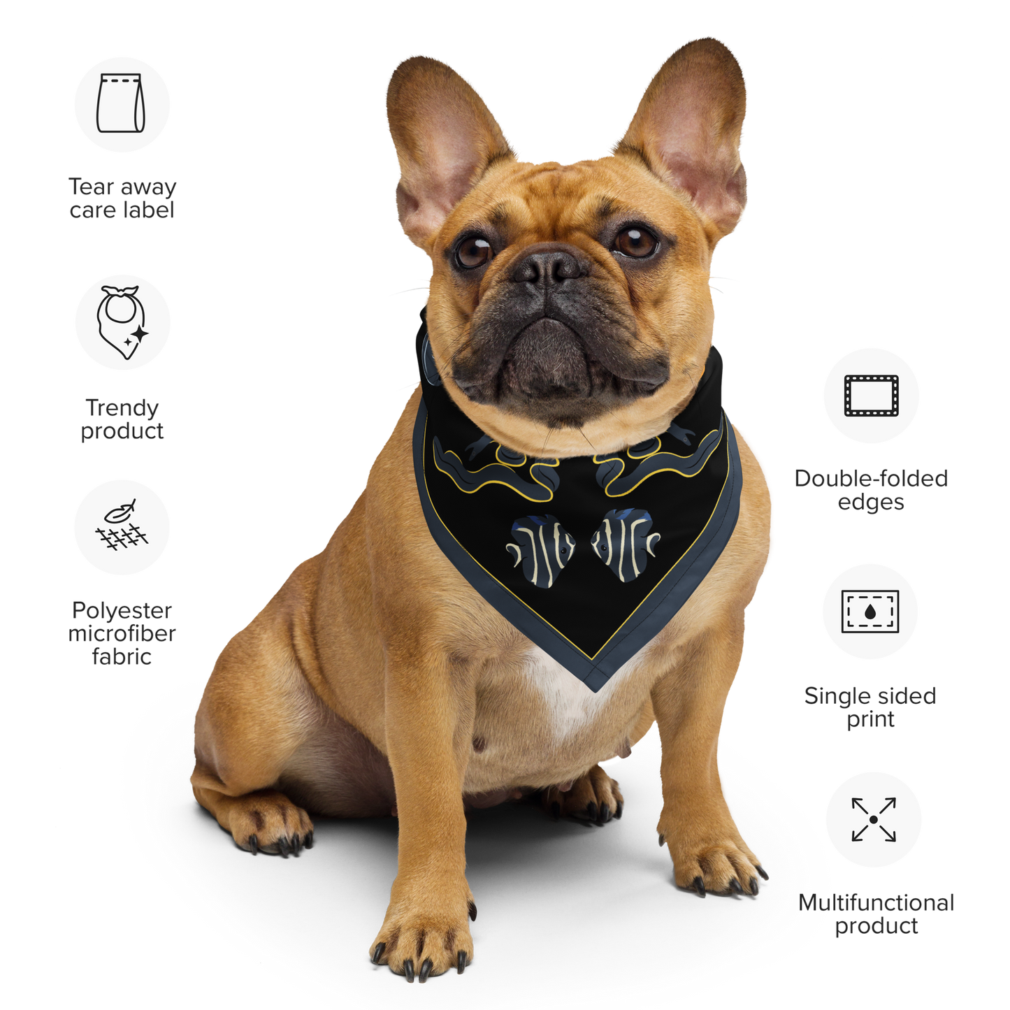 Fish on Dark Sea Bandana