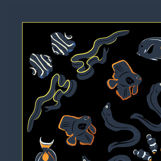 Fish on Dark Sea Bandana