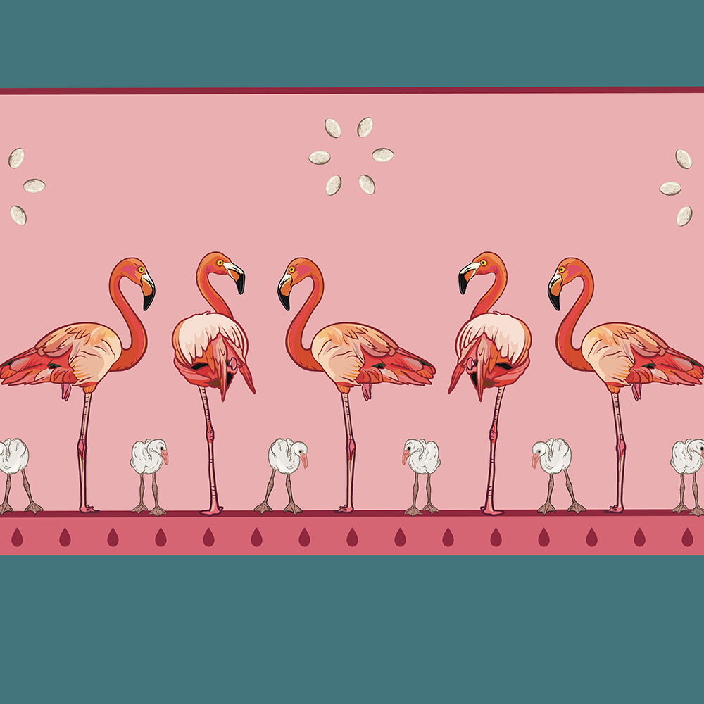 Flamingo Zip Top Tote Bag
