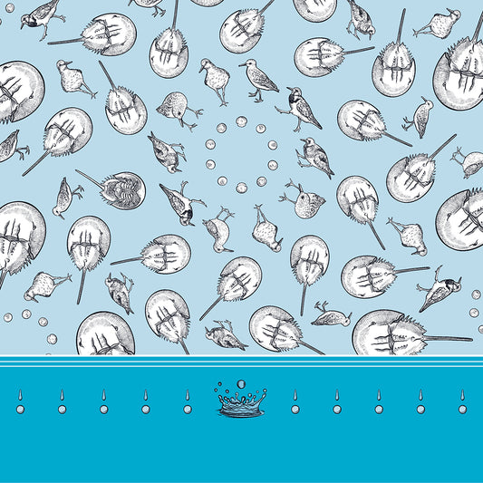 Horseshoe Crab Zip Top Tote