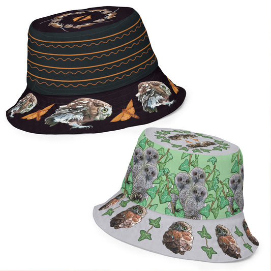 Owl Reversible Bucket Hat