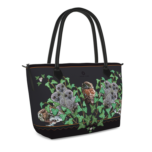 Owl Zip Top Tote