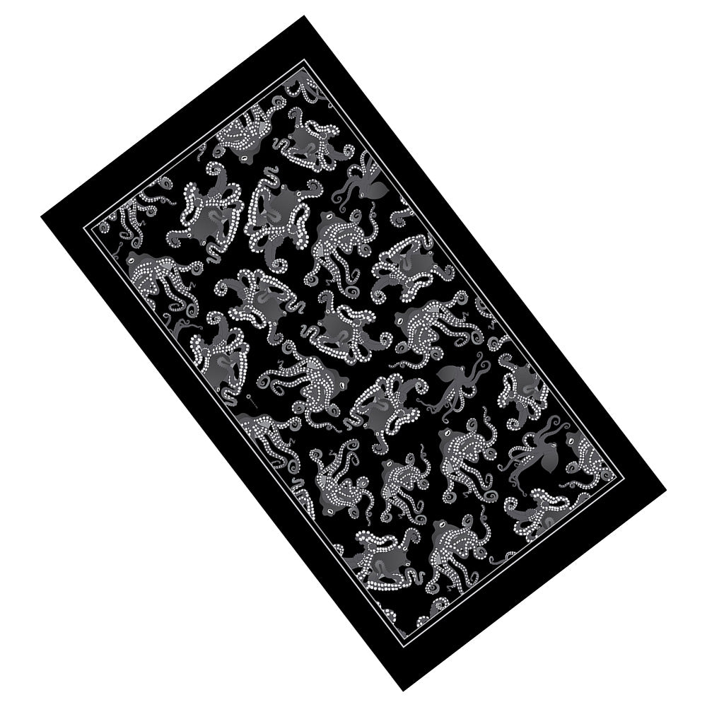 Octopus in Black & White Sarong - Pareo