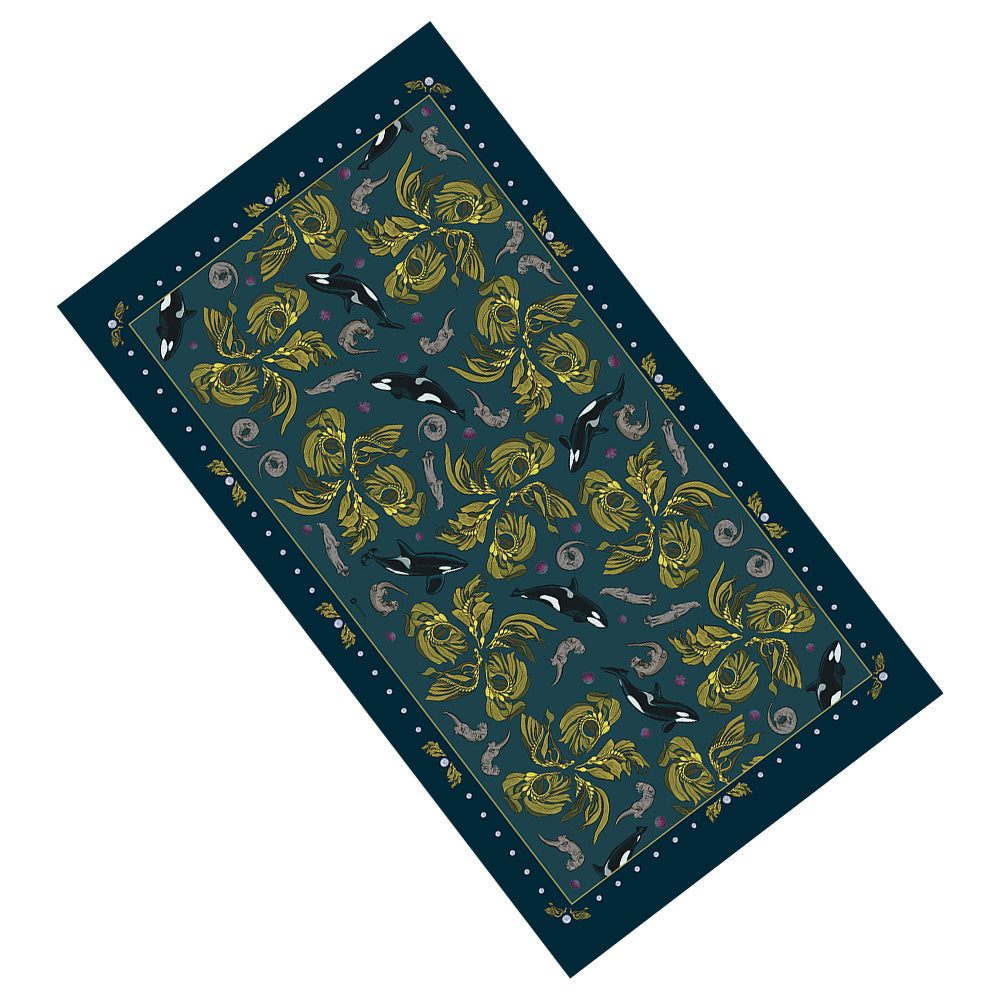 Orca-Otter-Urchin-Kelp Sarong - Pareo