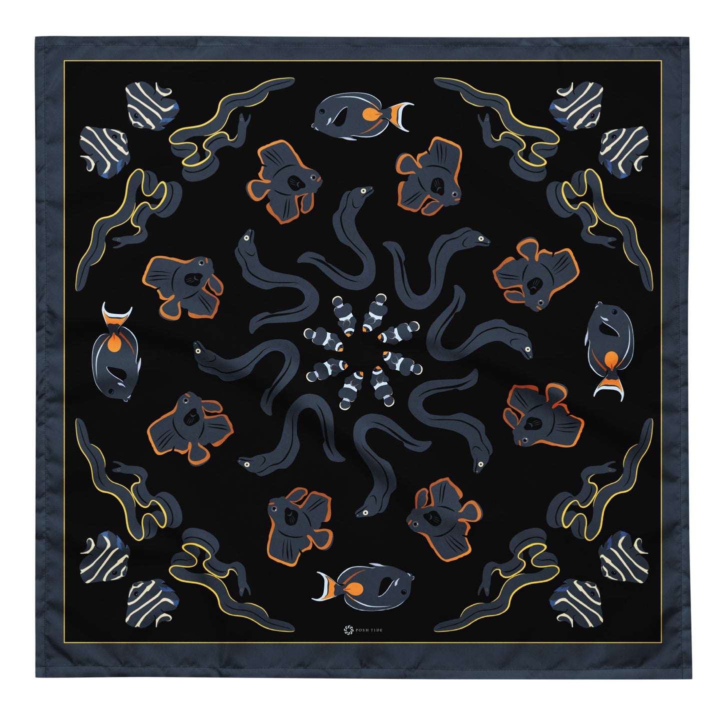 Fish on Dark Sea Bandana