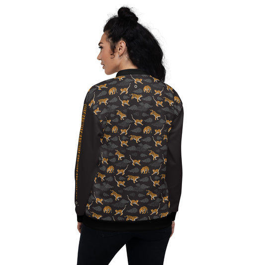 Tigers on Dark Sky Unisex Bomber Jacket