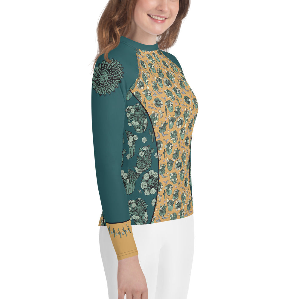 Desert Cactus Youth Rash Guard