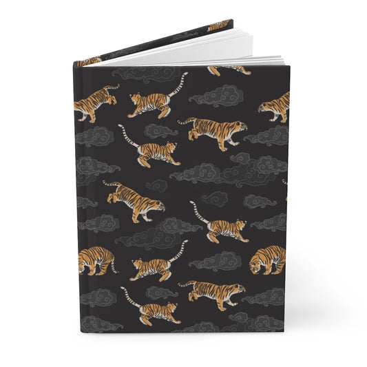Tigers on Dark Sky Hardcover Journal - Posh Tide