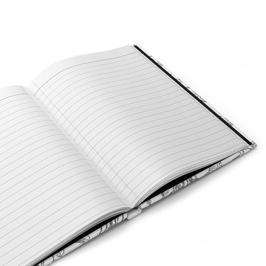 Hardcover Journal Matte - Egrets on White by Posh Tide - Posh Tide
