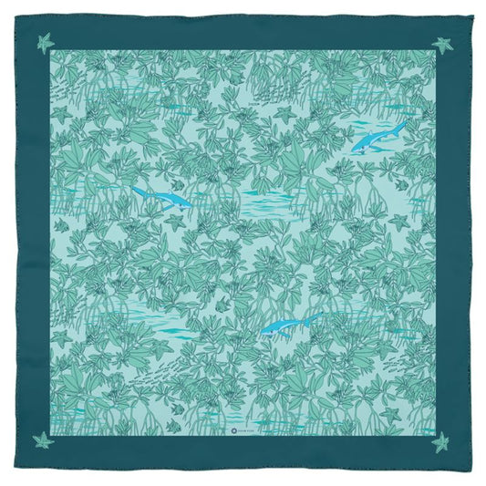Mangroves on Blue Scarf