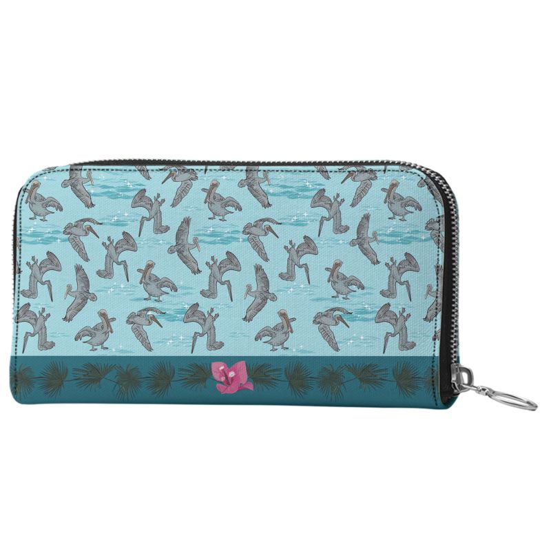Purely Pelicans Long Zip Wallet - Posh Tide