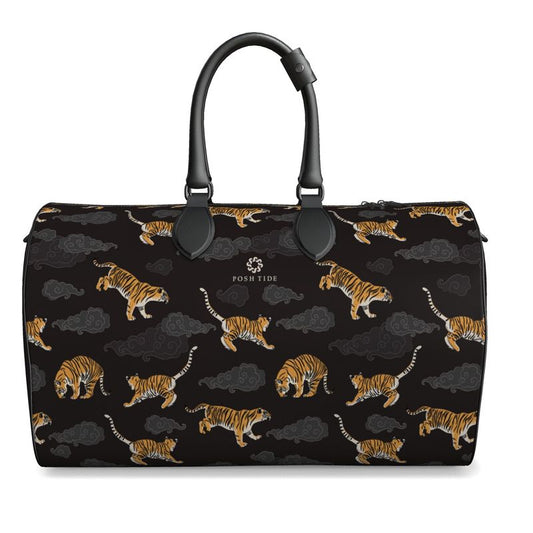 Tigers on Dark Sky Luxury Duffle Bag - Posh Tide