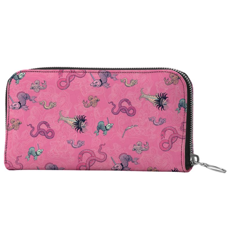 Vintage Sea Monsters Long Zip Wallet - Posh Tide