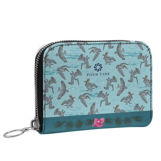 Purely Pelicans Mini Zip Wallet - Posh Tide