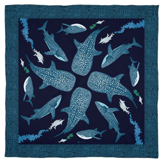 Whale Shark Dark Blue Scarf