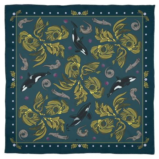 Orca-Otter-Urchin-Kelp Scarf