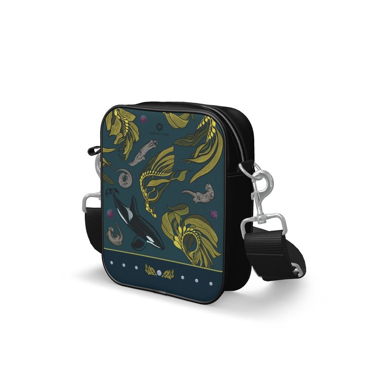 Orca-Otter-Urchin-Kelp Cross-body Messenger Bag