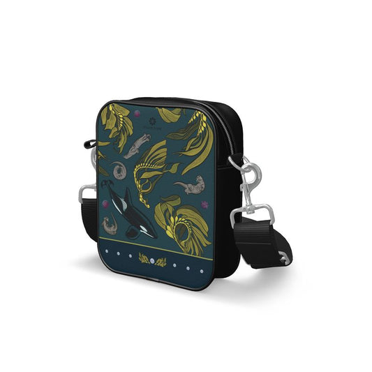 Orca-Otter-Urchin-Kelp Cross-body Messenger Bag