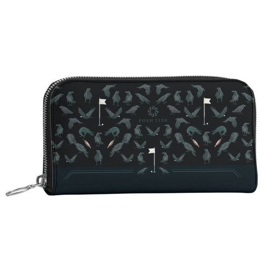 Raven Long Zip Wallet