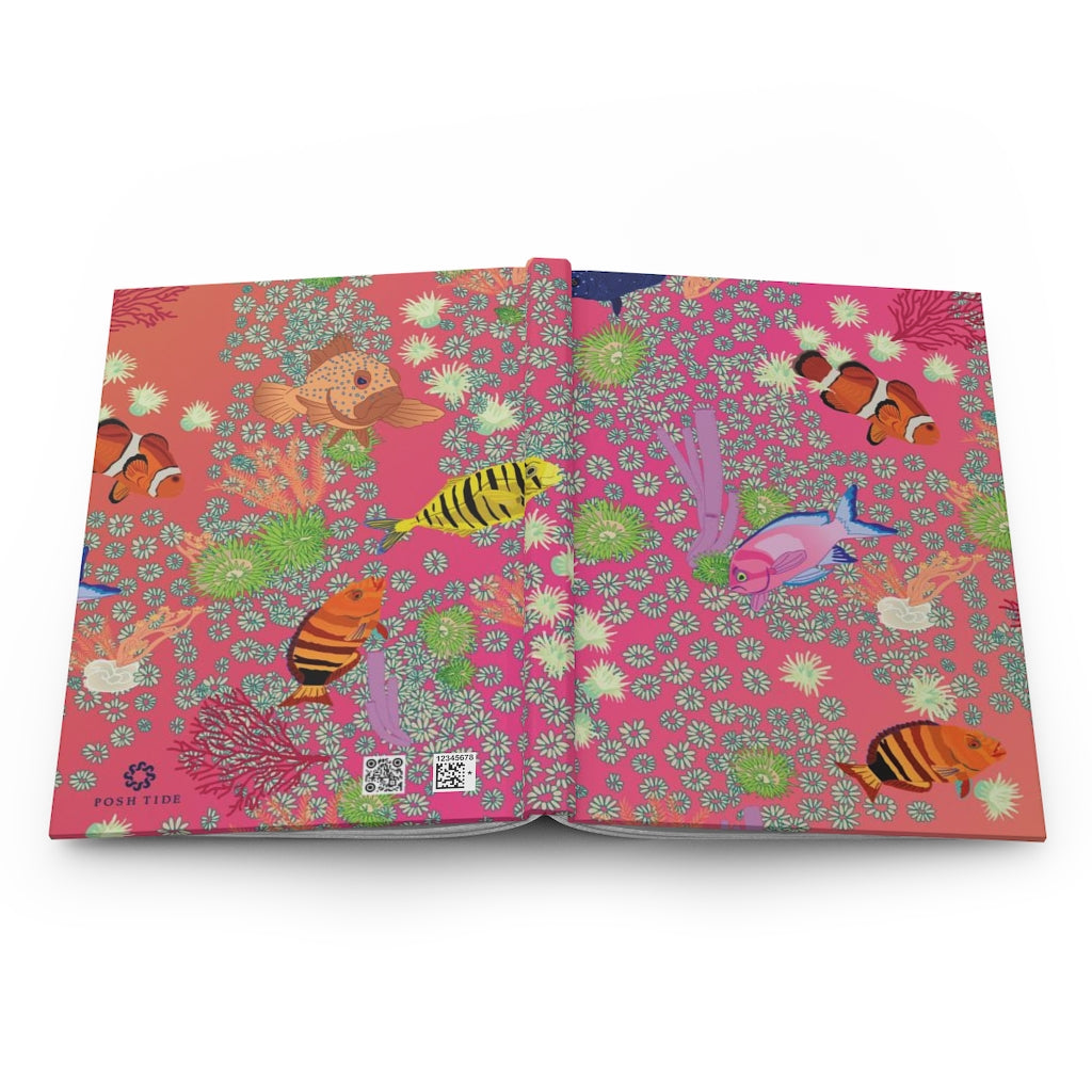 Coral Hardcover Journal - Posh Tide