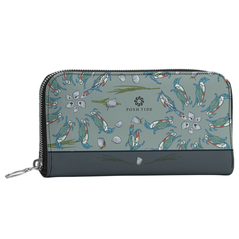 Marsh Periwinkle Long Zip Wallet