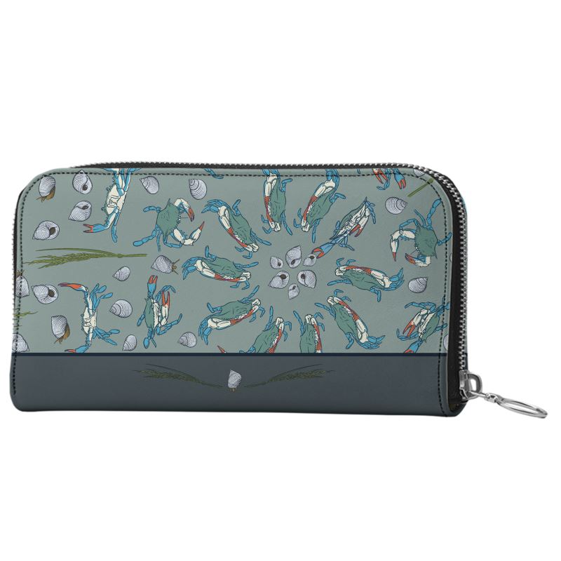 Marsh Periwinkle Long Zip Wallet