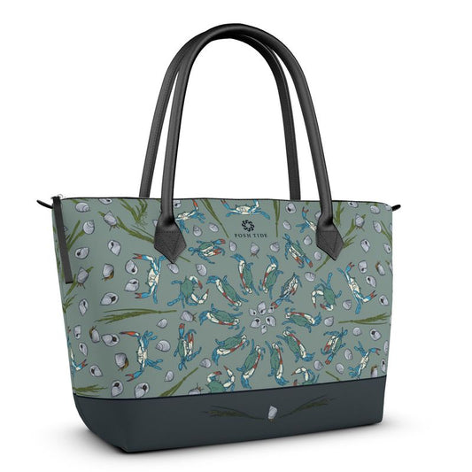 Marsh Periwinkle Zip Top Tote