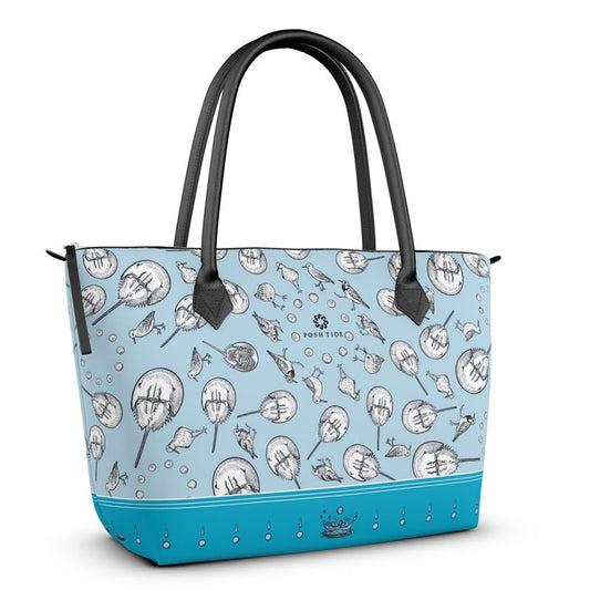 Horseshoe Crab Zip Top Tote