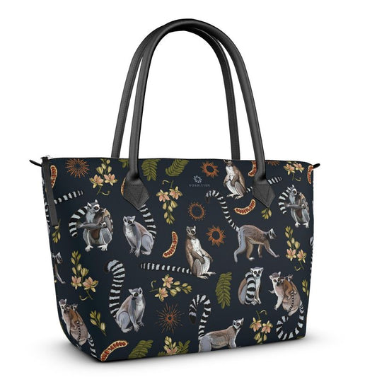 Ring-tailed Lemur Zip Top Tote