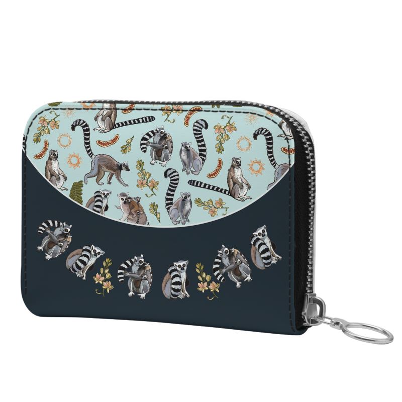 Ring-tailed Lemur Mini Zip Wallet