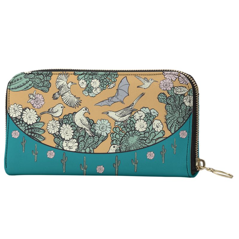 Desert Cactus Long Zip Wallet