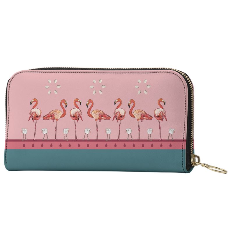 Flamingo Long Zip Wallet