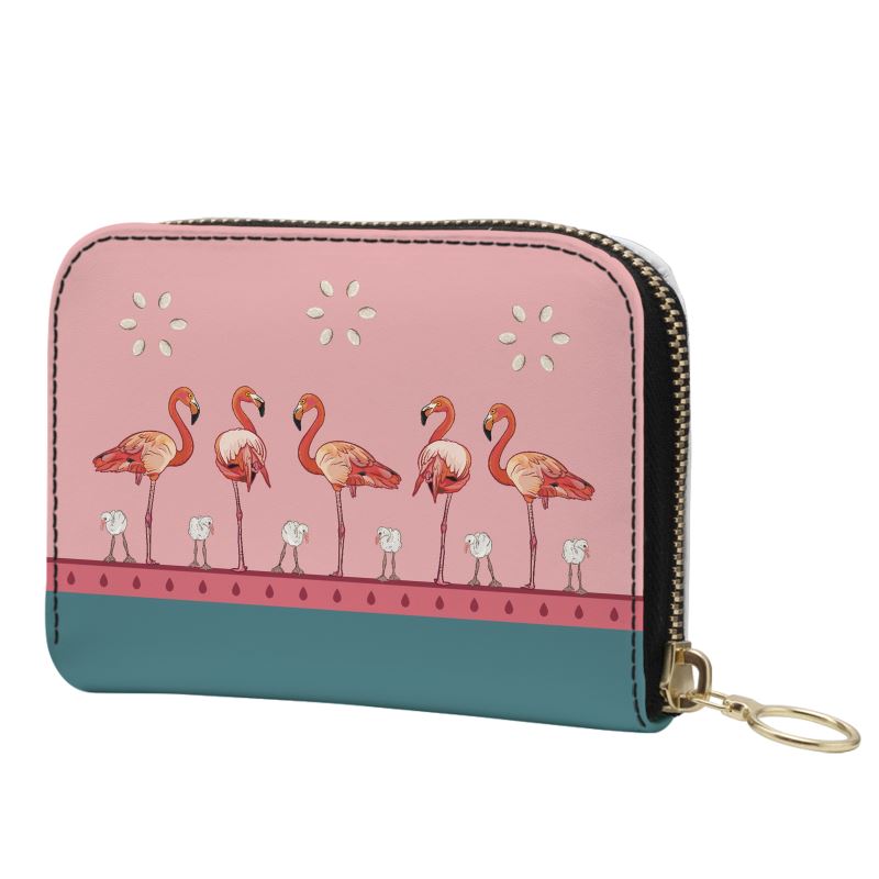 Flamingo Mini Zip Wallet