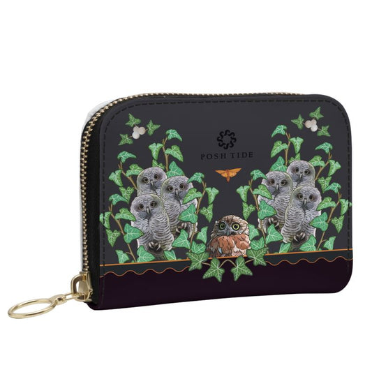 Owl Mini Zip Wallet