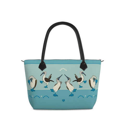 Blue-footed Booby Zip Top Tote