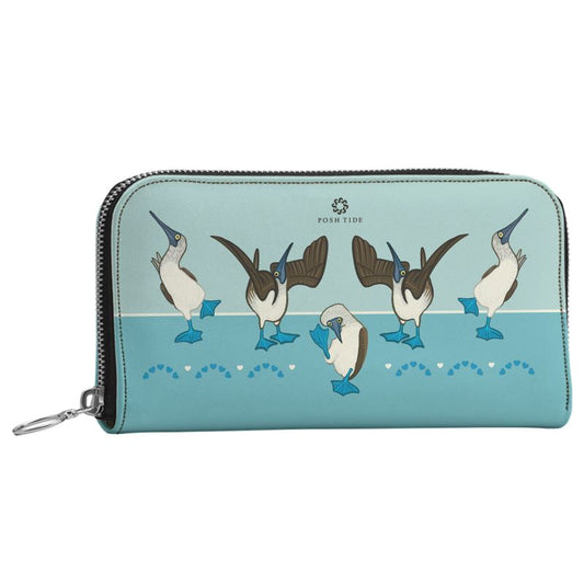 Blue-footed Booby Long Zip Wallet