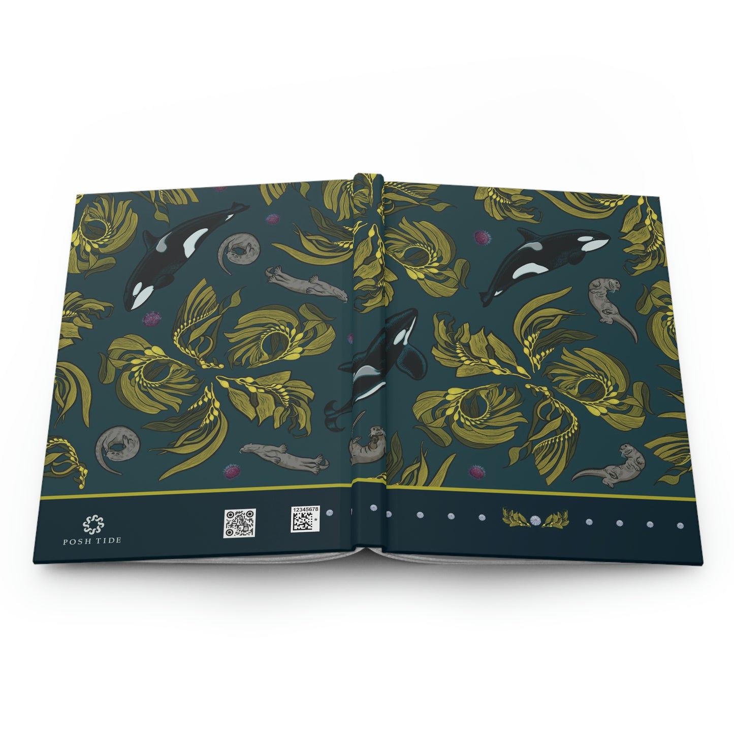 Orca-Otter-Urchin-Kelp Hardcover Journal