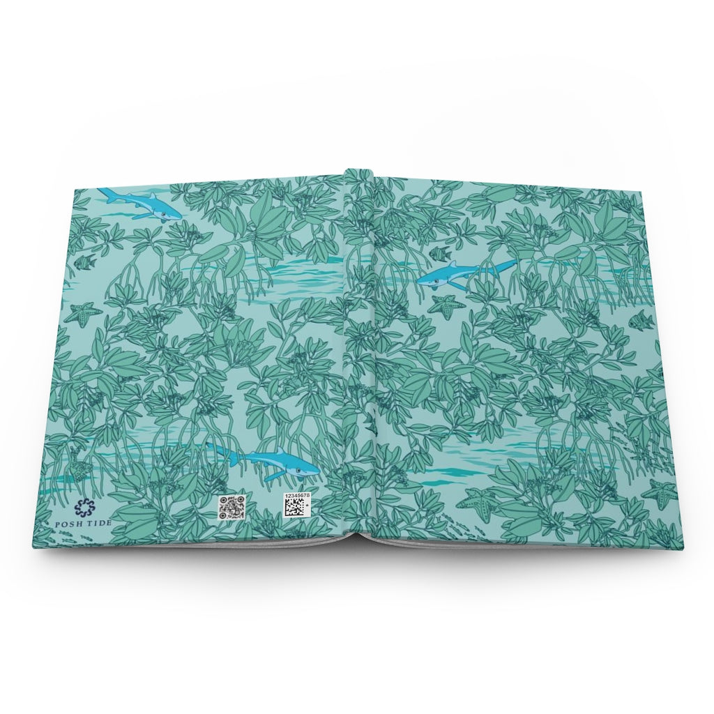 Mangroves on Blue Hardcover Journal - Posh Tide