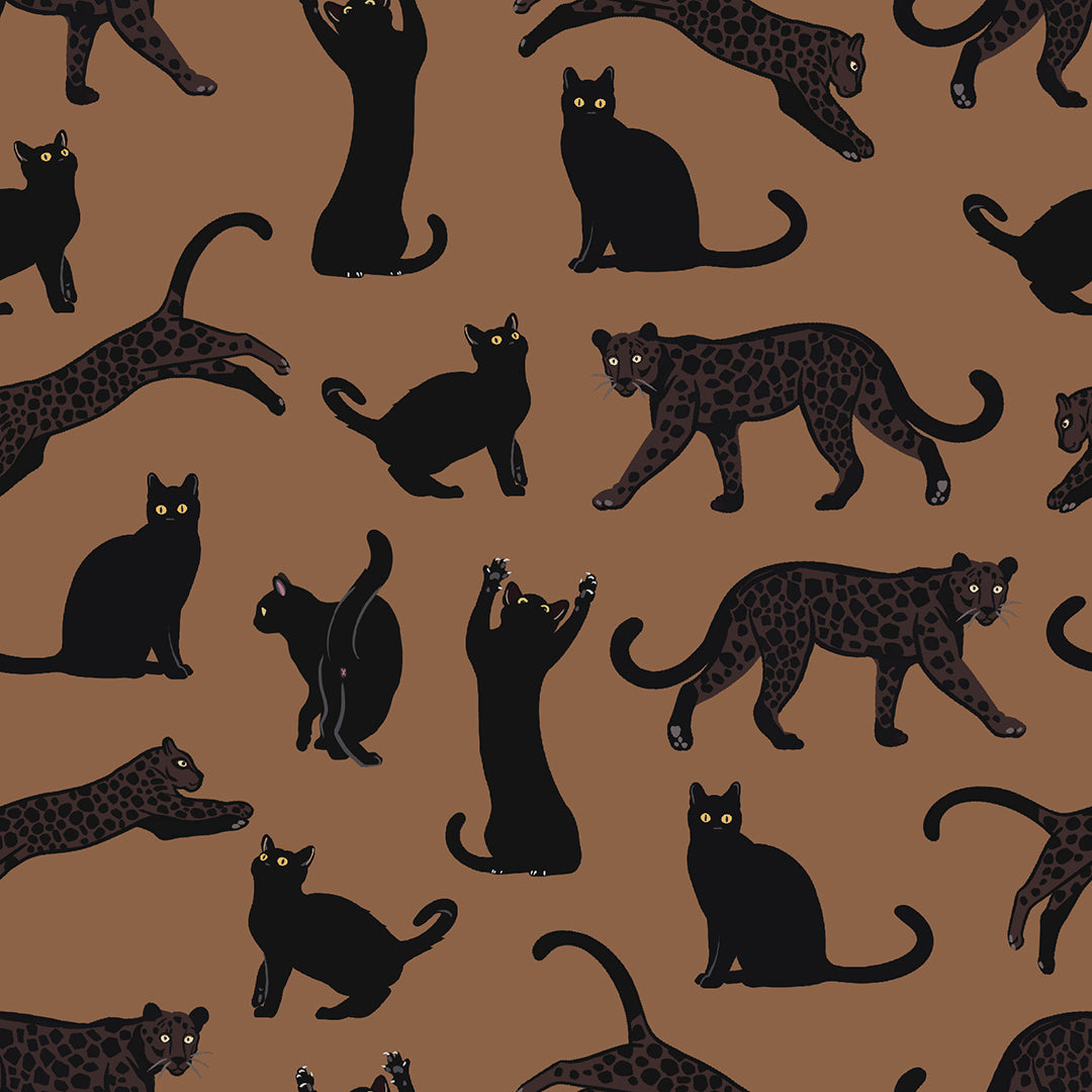 Big Black Cats on Caramel - Posh Tide