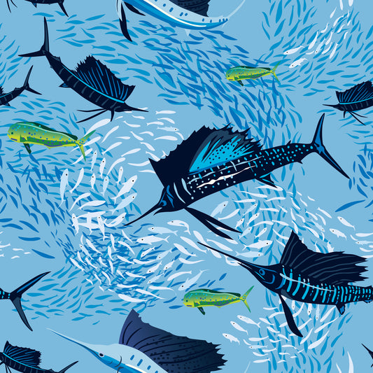 Sailfish on Light Men's Rash Guard - Posh Tide