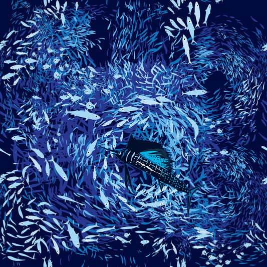 Sailfish on Dark Women's Rash Guard - Posh Tide