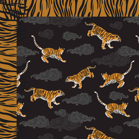 Tigers on Dark Sky Scarf