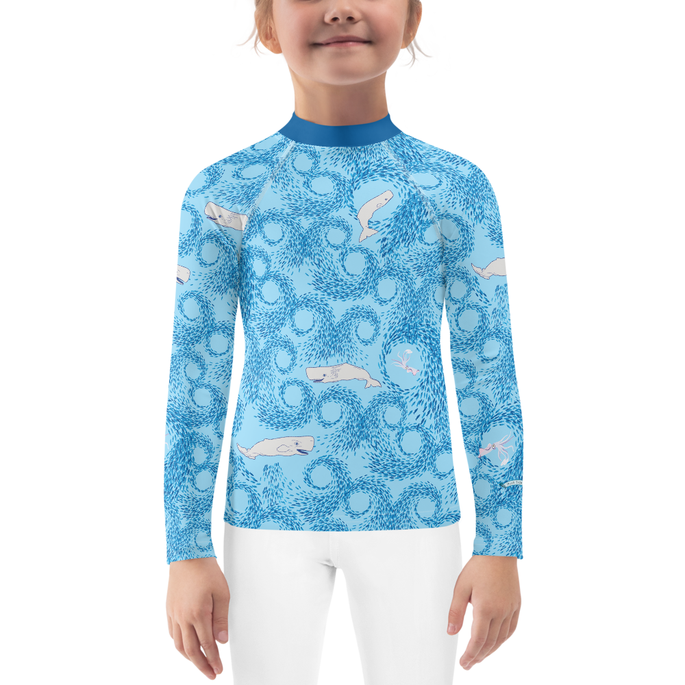 Whales and Squids Rash Guard Kids 2T-7 - Posh Tide