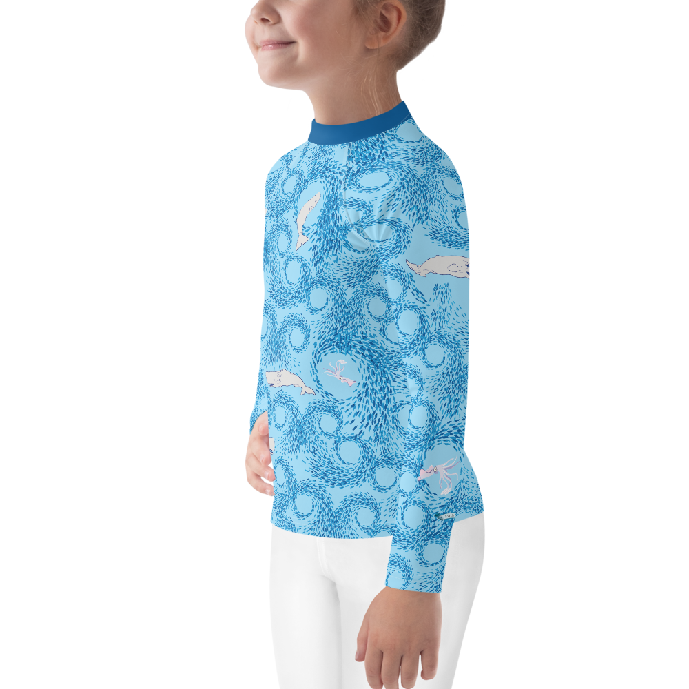 Whales and Squids Rash Guard Kids 2T-7 - Posh Tide